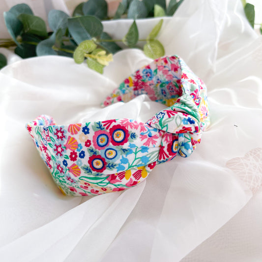 Liberty Riviera Seaside Shell Garden Print Knot Headband