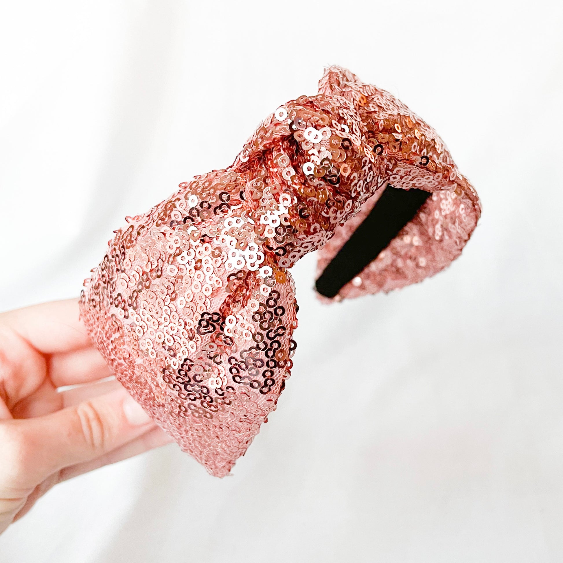 Pink sequin hairband, wide headband, christmas stocking filler