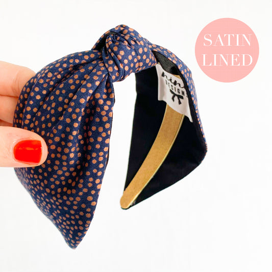 Satin turban headband, silk hairwrap