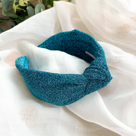 Turquoise Metallic Knot Headband