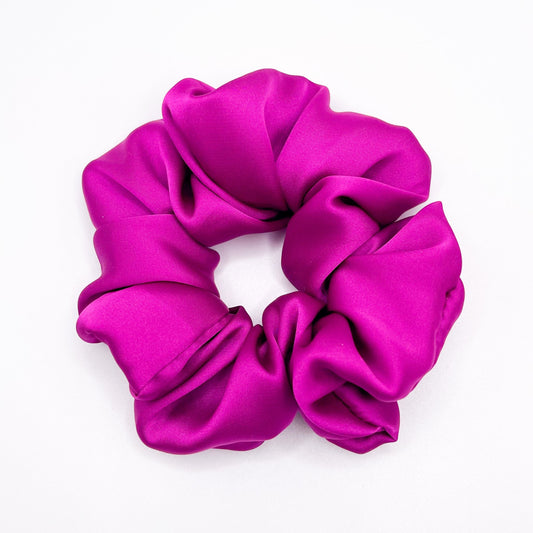Pink Satin Scrunchie